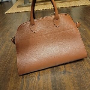 DIVINA FIRENZE Tote Bag Purse Satchel Viral Margaux Style Leather Chocolate